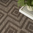 thumbnail image 5 of Nourison Versatile Diamond Geometric Flatweave Indoor Outdoor Area Rug Brown 8' x 10', 5 of 10