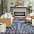 thumbnail image 4 of Nourison Reversible Indoor Outdoor 10' x 14' Navy Modern Rug, 4 of 10