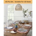 thumbnail image 5 of 13 Inch Round Placemats Set of 6, Brown Western Texas Star Vintage Non Slip Heat Insulation PP Table Mats, Rustic Farmhouse Red Plaid Washable Place Mats for Kitchen Dining Party Table Decor, 5 of 7