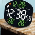 thumbnail image 5 of Large Screen Electronic Wall Clock With Led Display Date Time Temperature Humidity And Two Alarm Settings For Home Office, 5 of 8