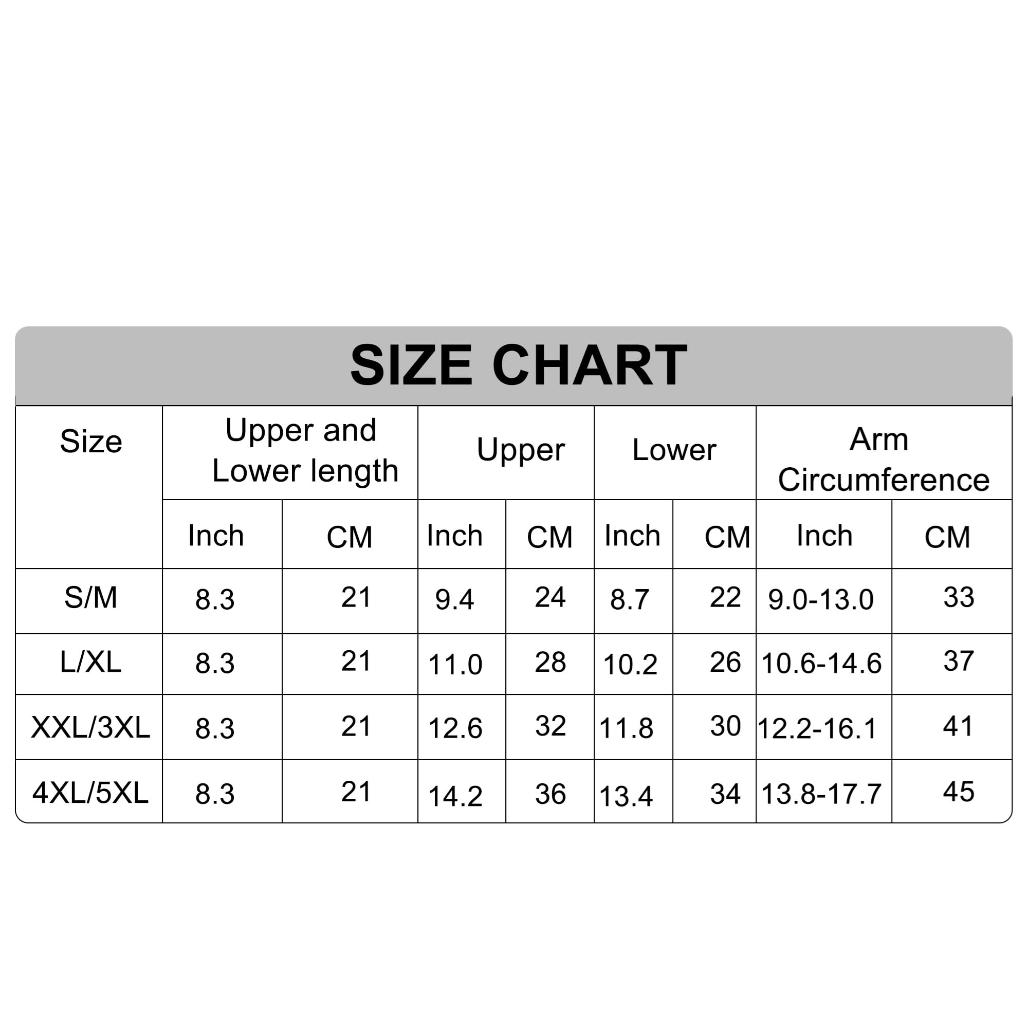 Unique Bargains Arm Shapers Burning Light Weight Polyester 4XL/5XL Black Silver Tone