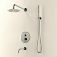 thumbnail image 7 of Ivy 1.8 GPM Wall Mount Fixed Shower Head with Hand Sprayer and Tub Filler in Polished Chrome, Valve Included, 7 of 7