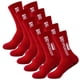 thumbnail image 1 of Calcetas antideslizantes SpotRed 5Pares Rojo 6-12.5US TapeDesign Calcetines Tubo Medio Algodón., 1 of 2