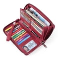 thumbnail image 1 of Cartera de mujer de PU con cepillo antirrobo, billetera de mujer de gran capacidad, billetera de múltiples tarjetas larga, 1 of 5