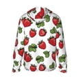 thumbnail image 2 of Picia Hand Drawn Strawberry Women's Men's UPF 50+ Sun Protection Hoodie Shirt Long Sleeve SPF Fishing Outdoor UV Hiking Lightweight Shirts-3X-Large, 2 of 9