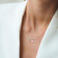thumbnail image 5 of Juwaliy Infinity Heart Mother Necklace October Birthstone Tourmaline Pink Pendant 925 Sterling Silver Mother's Day Gift Idea Jewelry Christmas Birthday Gift for Women Grandma Mom, 5 of 11