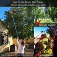 thumbnail image 6 of HEJULI 126 Inch Fruit Picker Pole Tool with Basket Telescoping Long Handle, 35-63 Inch Adjustable Apple Orange Picker Pole Tool with Basket for Avocado Acorn Lemon Pear Mango Tree Picker, 6 of 8