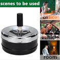 thumbnail image 4 of 3pcs Ashtray Ashtray Round Push Down Cigarette Ashtray With Tray Spinning Ashless Ashtray Modern Ashtray Rotating, 4 of 5