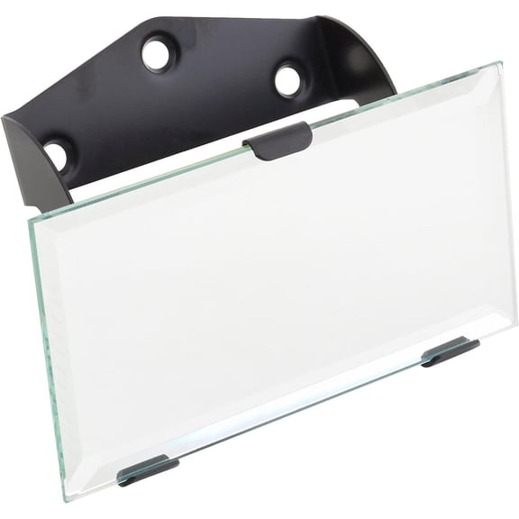 Speedway Motors Closed Car Interior Rear View Mirror Compatible With 1928-1929 Ford Model A Black Steel Bracket Street Rod Inside Mirror 5 x 2.75 Inch