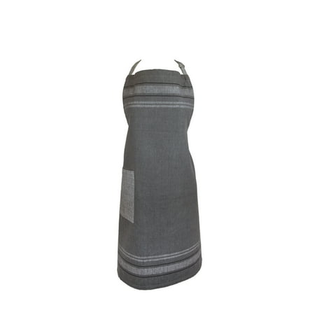 

Gray Chambray French Stripe Chef Apron