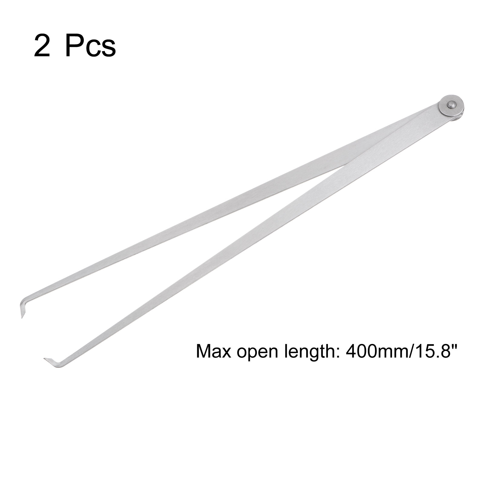 Uxcell 2pcs Firm Joint Inside Caliper 400mm 16 Inch Tool Steel Measurement Tool