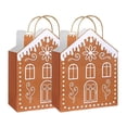 thumbnail image 3 of AuroraX 2 Pcs Decorations Christmas Candy Bag Gingerbread House Gift Bags with Handle,Supplies Christmas Party Party Favor Bags, 3 of 3