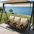 thumbnail image 6 of Xixirimido Sectional Couch Covers 3Pcs Stretch Sofa Covers Washable Couch Cushion Slipcover with Elastic Bottom Universal Furniture Protector, Black Cat Vibrant Floral, 6 of 8