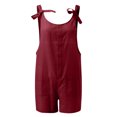 thumbnail image 3 of LUOGENLI Girls Jumpsuits Girls Summer Sleeveless Casual Romper Spaghetti Strap Shorts Jumpsuit with Pockets Girls Rompers Size 6-7 3 Pack Rompers for Girls Size 14-16 Brick Red 7-8 Years, 3 of 5