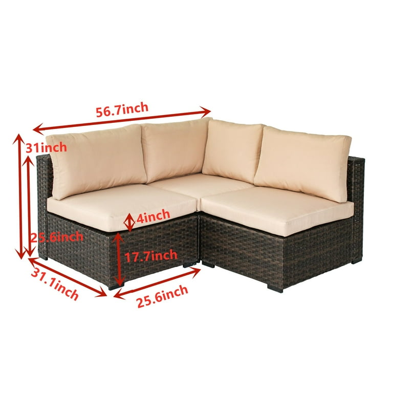 Holliston 6 piece rattan on sale sectional