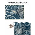 thumbnail image 6 of Teal Flowers Living Room Curtains 2 Panel, Spring Floral Botanical Modern Art Cafe Window Treatment, Farmhouse Bedroom Bathroom Kitchen Curtains Drapes 104"x45", 6 of 6