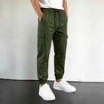 thumbnail image 2 of WERYOUNG Boys Girls Cargo Pants Elastic Drawstring Waist Straight Leg Joggers Trousers Kids Loose Fit Back To School Pants 5-6 Years, 2 of 5