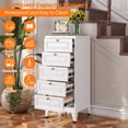 thumbnail image 3 of AOBABO Metal Bathroom Cabinet, Steel Bathroom Storage Cabinet with 5 Drawers,Assembly Required,White, 3 of 8