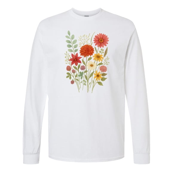 Inktastic Floral Watercolor Bouquet Art Long Sleeve T-Shirt