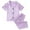 Purple, variant on THDHVS Newborn Clothes for Girls Fashion Solid Colour Simulate Silk V-Neck Clothes Spring Summer Comfortable Girl's Suit Purple 12-18 Months