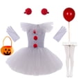 thumbnail image 3 of Gray Joker Tutu Tulle Dress for Girls Carnival Girl Creepy Clown Cosplay Clothes for Kids Party Scary Outfits Halloween Costume, 3 of 5