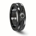 thumbnail image 5 of Edward Mirell Black Ti Cable & Black Spinel w/Sterling Silver Bezel Band EMR231, 5 of 8
