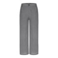 thumbnail image 6 of Bzhegqhd Women's Fashion Solid Color office Casual Button Zipper Elastic Waist Pocket Straight Pants, 6 of 8