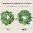 thumbnail image 6 of 26'' Eucalyptus Wreath for Front Door Year Round, Large Handmade Green Moden Farmhouse Wreath for Home Decor Porch Window Holiday Indoor Outdoor, 6 of 6