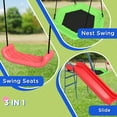 thumbnail image 4 of Outsunny Metal Swing Set for Backyard, 3 in 1 Design, Holds Up to 352 lbs., 4 of 9
