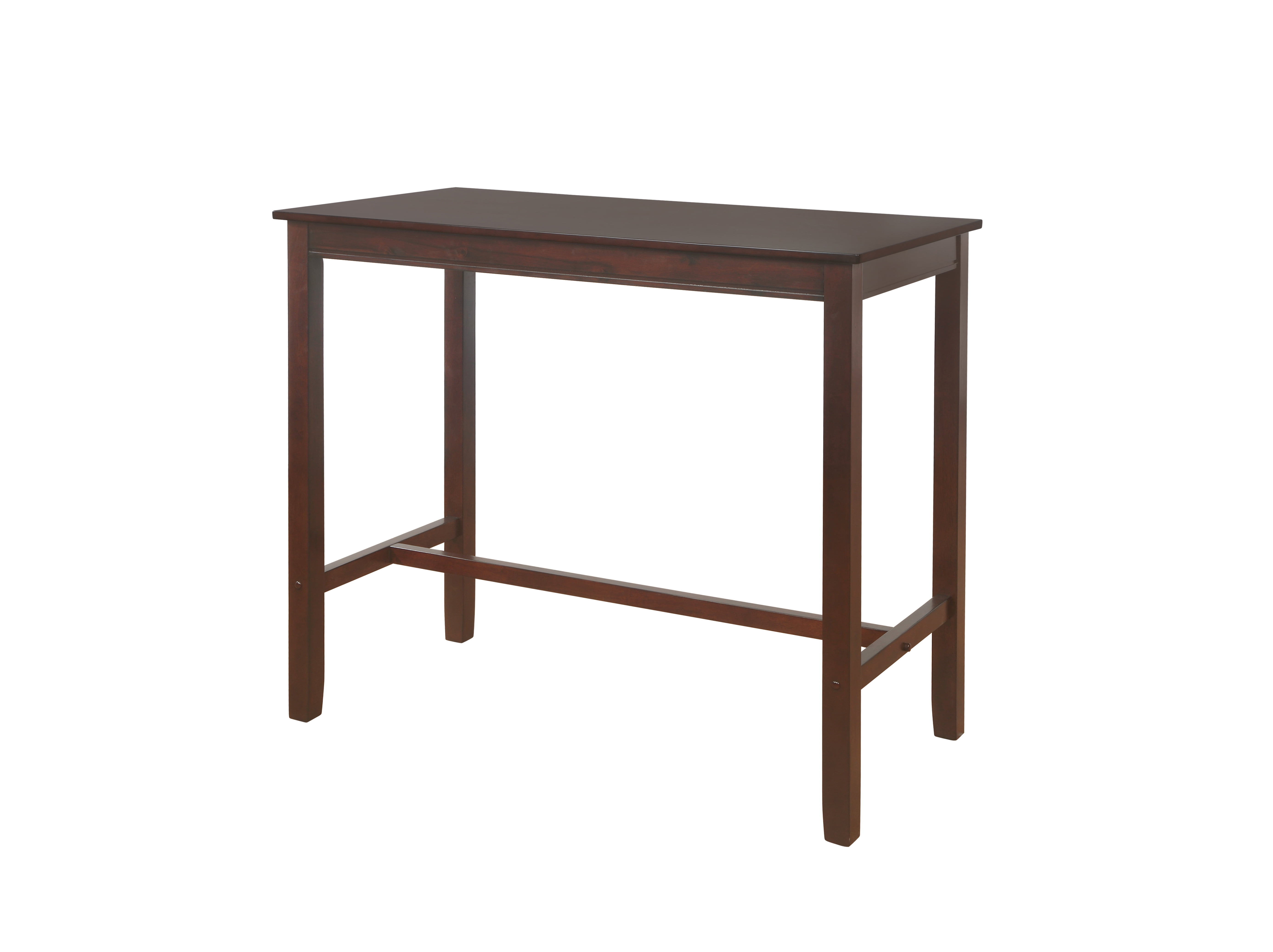 Linon Claridge Wood Bar Height Pub Table, 42" Tall, Rich Brown Finish