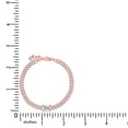 thumbnail image 3 of 7.5MM Cushion & Round Cut Lab Created Moissanite Adjustable Single Row Cuban Chain Bracelet For Women In 14K Rose Gold With 1" Extension(G-H Color,VVS1 Clarity,3.24Ct)-7IN, 3 of 3