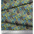 thumbnail image 3 of Soimoi Cotton Voile Fabric Square Geometric Decor Fabric Printed Yard 56 Inch Wide, 3 of 3