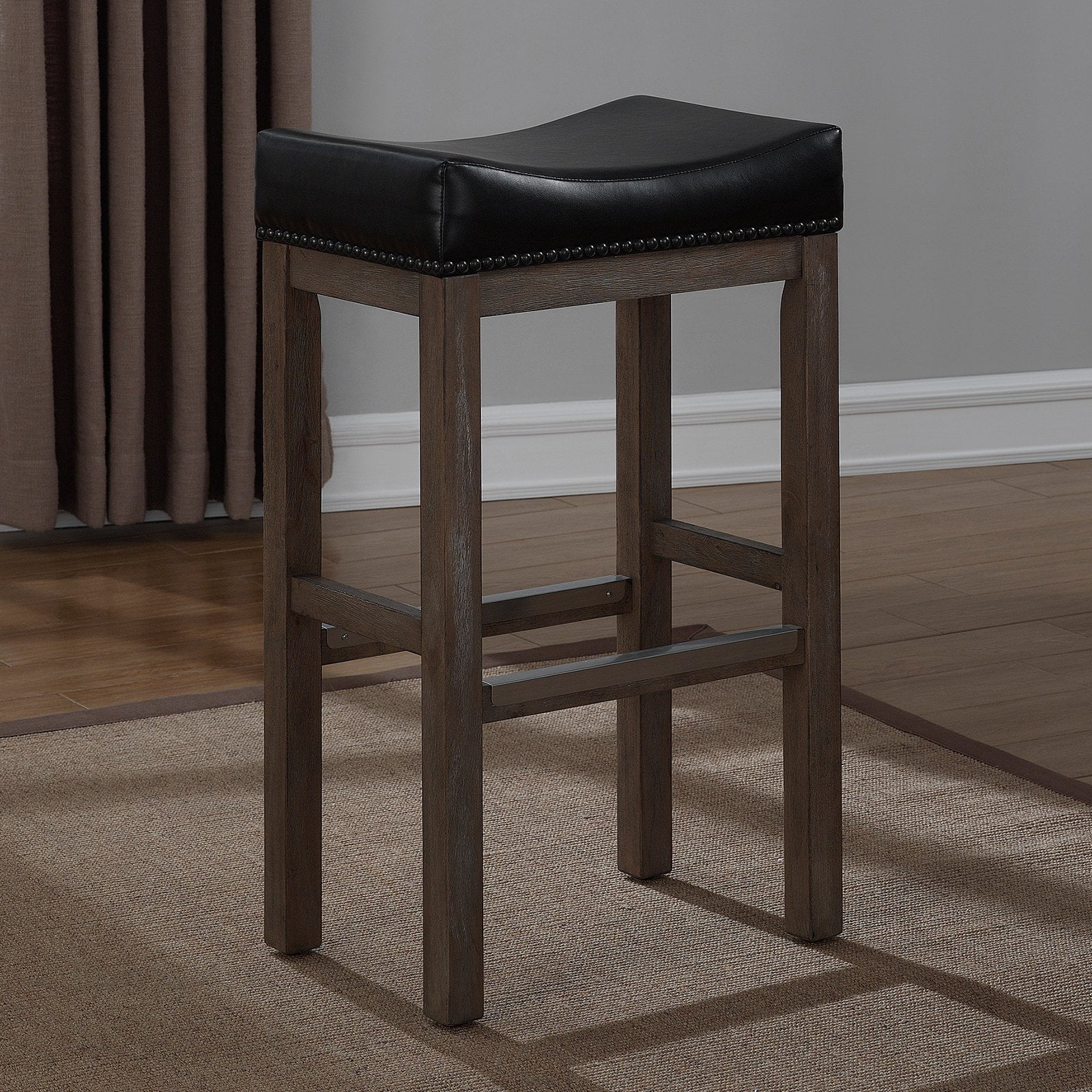 American Woodcrafters Walker Creek Saddle Seat Counter Stool