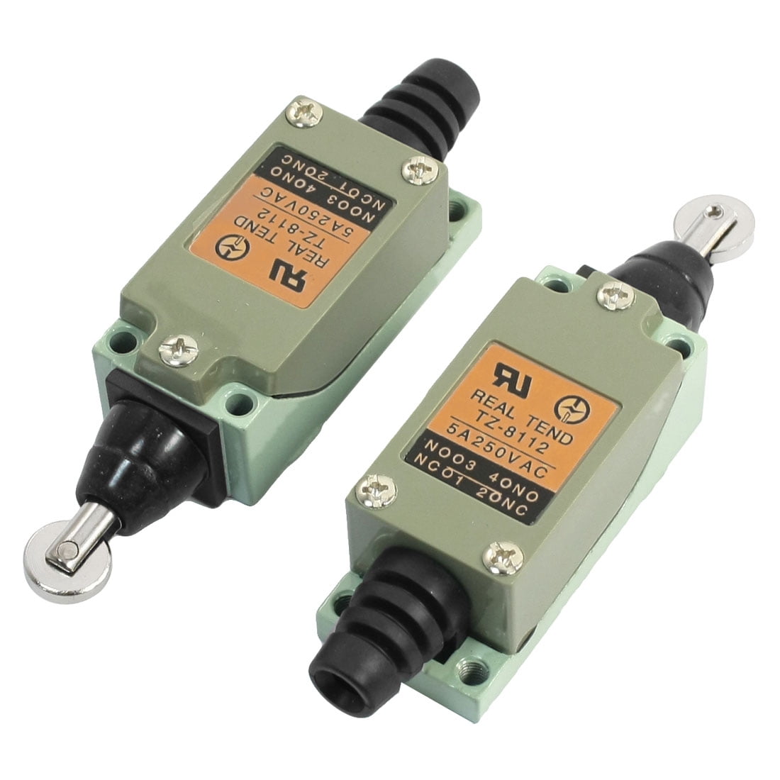 2PCS 5A 250V Cross Roller Plunger Momentary Enclosed Limit Switch