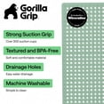 thumbnail image 3 of GORILLA GRIP Patented Bath Tub Shower Mat, Machine Washable Bathtub Floor Liner Mats, Suction Cups and Drain Holes to Keep Tubs Clean, Soft on Feet, Bathroom Essentials, 35x16 Inch, Mint Opaque, 3 of 10