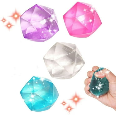3-Pack Diamond Stress Balls - Colorful Fidget Toys for Stress Relief, 3Pcs Random Color Fidget Toys Stress Masonry Ice Stress BallsMalt Sensory Fidget Toy For Your Chill Shape Hand
