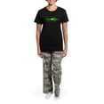thumbnail image 4 of CafePress - Shark Nitrox Diving Flag Women's Dark Pajamas - Women's Short Sleeve Print T-Shirt and Pants Dark Cotton Pajama Set, 4 of 7