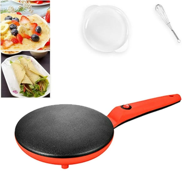 Lloopyting Clearance Instant Crepe Maker 8" Griddle Crepe Maker Non Stick Electric Pan Auto Thermostat Control Handheld Long Handle Portable Breakfast Maker For Pancake Chapati Metal Clearance Sale