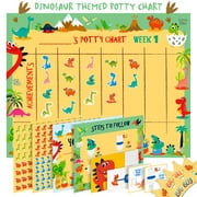 Potty Training Chart for Toddlers – Dinosaur Design - Sticker Chart, 4 Week Reward Chart, Certificate, Instruction Booklet and More – for Boys and Girls