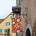 thumbnail image 3 of Rod-Free Courtyard Decorative Flag 12x18in Thick Fabric Four Seasons Universal Durable Not Easy To Fade Disassembly Convenient Retro Groovy Flowers Pattern (10), 3 of 8