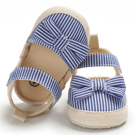 

Binpure Summer Baby Girl Bowknot Sandals Anti-Slip Crib Shoes Soft Sole Prewalkers Child Shoes