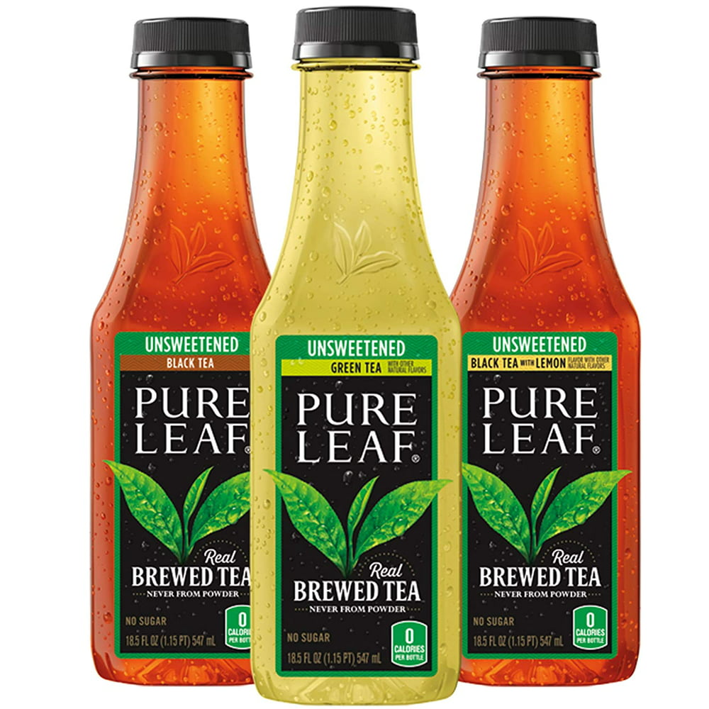 Pure Leaf Iced Tea, 0 Calories Unsweetened Variety Pack, 18.5 Fl Oz