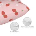 thumbnail image 3 of Fotbe Hand Drawn Strawberry Funda de Almohada Decorativa Estilo Occidental, Lujo en Algodón, Fundas para Almohadas King, Cojín Estampado para Decoración del Hogar-16"x24", 3 of 6