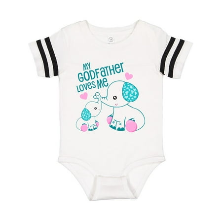 

Inktastic My Godfather Loves Me-cute elephants Gift Baby Boy or Baby Girl Bodysuit