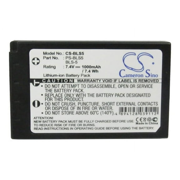 Replacement Battery For Olympus 7.4v 1000mAh / 7.40Wh Camera Battery