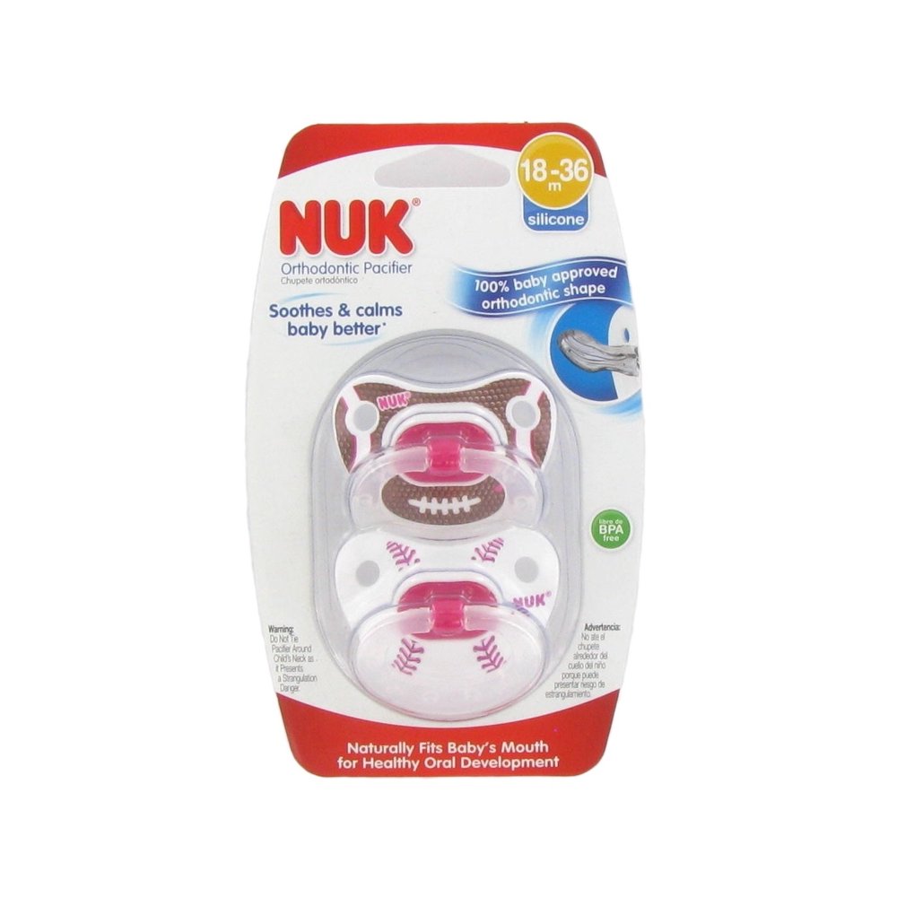 NUK Sports Orthodontic Pacifier 1836 Months 2 Pack Baseball
