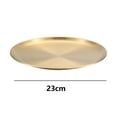 thumbnail image 2 of GZJCKJY Plateaux de Service 9 Pouces Plateau Décoratif en Acier Inoxydable Plateau Rond Doré pour Cuisine Mariage Fête Table Basse, 2 of 2