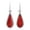 Red, variant on Classic Teardrop Shaped Synthetic Red Coral Sterling Silver Fishhook Dangle Earrings