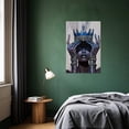 thumbnail image 4 of ZHONGYUTONG African American Canvas Wall Art Blue Queen Picture Black Women Painting Wall Decor Afro Girl Fashion Art Prints Bedroom Home Decor Framed (12.00" x 18.00"), 4 of 5