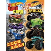 Hot Wheels Hot Wheels: Race Cars vs. Monster Trucks: 100% Officially Licensed by Mattel, Activities, Tattoos, &amp; Press-Out Cards, (Paperback)